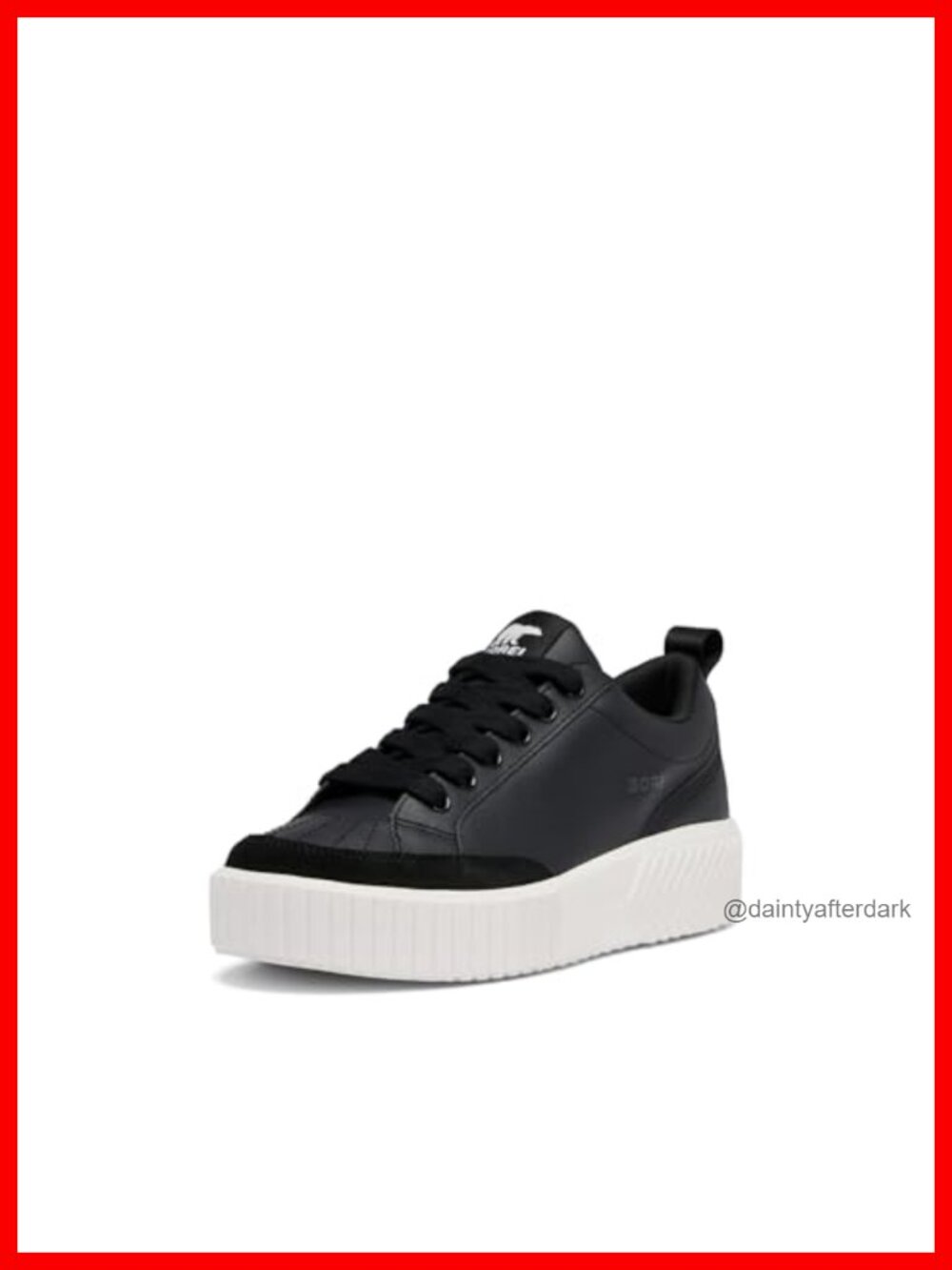 Waterproof Leather Court Sneakers Low Platform Lace-Up Women's Shoes